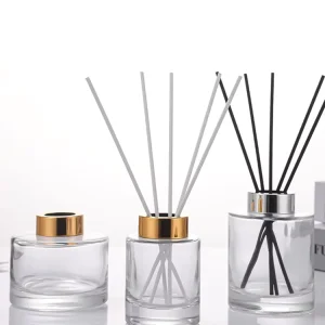 Clear Round 500ml 200ml 150ml 100ml Home Diffuser Air Freshener Glass Perfume Bottle Aromatherapy Reed Diffuser Fragrance Bottle