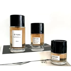 Clear Round Perfume Bottle 30ml 50ml 100Ml OEM Label Ury Spray Glass Bottle for Unisex Fragrance