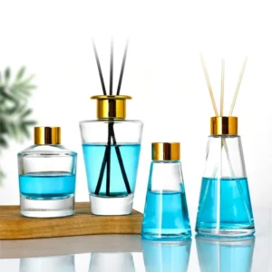 Cone Aroma Reed Diffuser Bottle Clear No Flame Perfume Hotel Home Thick Glass Customizable High Appearance Reed Diffuser