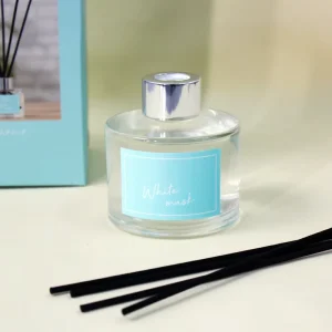 Continuously Aromatherapy Essential Oil Reed Diffuser Set Fireless Indoor Air Freshener for Home Bathroom Toilet