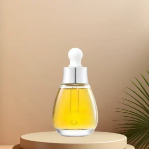 Cosmetic Factory 30ml Glass Dropper Bottles Oval Light Bulb Shapes Brown Black Blue with Gold Silver Droppers for Hair Oil Serum