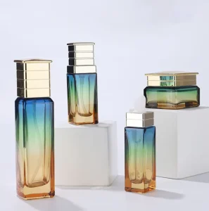 Cosmetic Glass Packaging Container 30ml 50ml 100ml 150ml Serum Bottle Lotion Matte Tan Glass Pump Brown Green Bottle