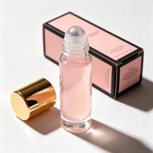 Cosmetic Packaging Roll on Bottle 5ml Clear Glass Roller for Essential Oils Perfumes Cylinder Shape with Pump Sprayer Refillable