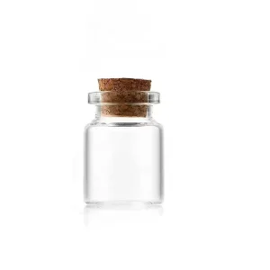 Craft Wishes 5ml Tiny Vials Jars Containers Mini Sample Small Glass Bottles with Cork Stopper