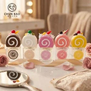 Creative Cake Roll Design Perfume 5 Different Scents Long Lasting Sweet Fragrance Eau De Parfum Set For Women