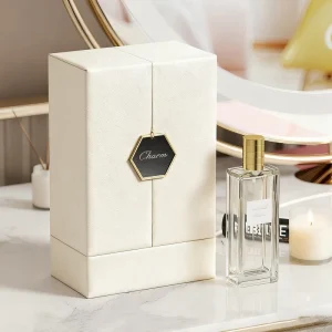 Creative Design Double Door Luxury Cosmetic Packaging Box Recycled Materials Premium Skincare Essential Oil Perfume Box Boxes