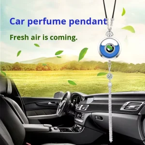 Cross Border Source Factory Car Liquid Perfume Pendant Aromatherapy Odor Removal Metal Glass Material Car Interior Decoration