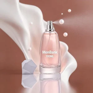 Custom 100ml Luxury Empty Glass Perfume Bottle with Thick Base & Abstract Crimp Cap Fragrance Packaging for Air Freshener
