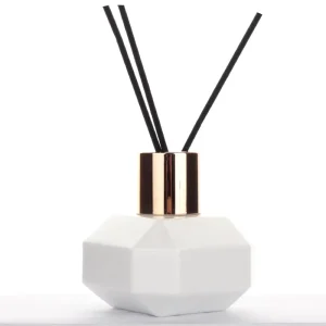 Custom 100ml Opal Aromatherapy Fragrance Glass Reed Diffuser Bottle Porcelain White