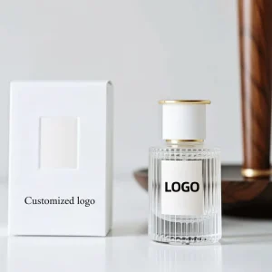 Custom 30ml 50ml 100ml Luxury Round Empty Crimp Round Glass square Transparent Refillable Glass Perfume Bottle