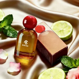 Custom 30ml 50ml 100ml Round Amber Luxury Modern Perfume Oil Glass Spray Bottle Empty with Colorful Round for Cover
