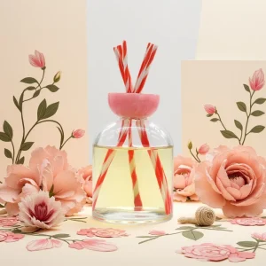 Custom 50ml 100ml 150ml 200ml Luxury Flat Black Glass Screen Printed Reed Diffuser Bottle Wooden Cap Aromatherapy Perfume