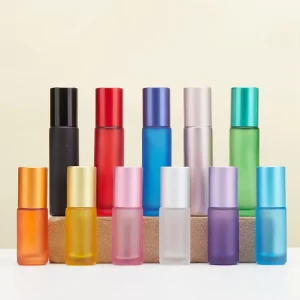 Custom 5ml 10ml Square Round Glass Roll on Bottles with Roller Ball for Essential Oils