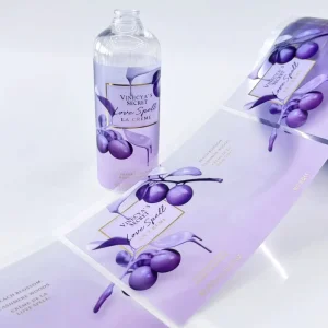 Custom Biodegradable Waterproof Gold Foil Labels Stickers Luxury Packaging Bottle with UV Printing Roll Logo for Food Cosmetics