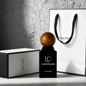 Custom Black Perfume Glass Bottle 50ml Men’s Fragrance Spray Bottle Portable Sample Bottle with Gift Box and Gift Bag
