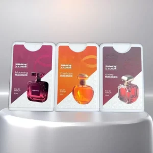 Custom Card Travel Mini Size Perfume Spray Bottle Screen Printed Pump Sprayer