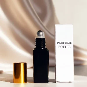 Custom Color Black Roll on Perfume Bottle 5ml Perfume Essential Oil Bottle with Paper Packaging Box