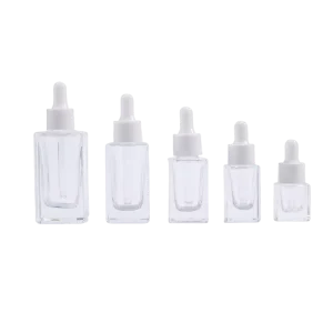 Custom Color Luxury Glass Dropper Bottles for Skin Care Serum Essential Oil 5ml 50ml Capacities Screen Printed