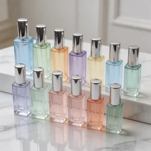 Custom Color Printing 3ml 5ml 10ml 20ml Cosmetics Square Shape Rectangle Travel Perfume Pump Sprayer Glass Bottle