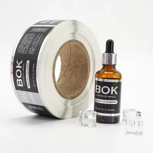 Custom Design Color Printed Waterproof Adhesive Vinyl Gold Foil Brand Logo Essential Oil Packaging Label Sticker Perfume