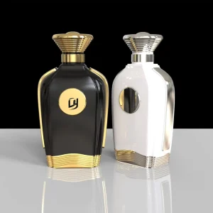 Custom Design Logo Arabic Luxury Unique Empty Spray Bottle 50ML Metal Zamac Cap Perfume Bottles