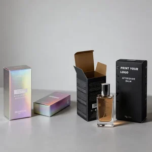 Custom Design Logo Branded UV Gold Printing Packaging Perfume Cosmetic Skincare Retail Essential Oil Beauty Coated Paper Boxes