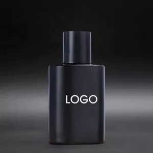 Custom Design Luxury Square Transparent Premium Perfume Glass Bottle 50ml 100ml Crimp Black Empty Perfume Bottle with Gold Cap