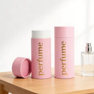Custom Design Round Cylinder Eco Material Luxury Candle Cosmetic Perfume Bottle Beauty Sales Display Packaging Kraft Paper Tubes