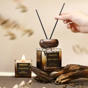 Custom Designer Reed Diffuser Gift Set Private Label Aromatherapy Candle Inspired Perfume Fragrance Low MOQ