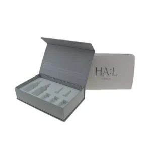 Custom Display Luxury Protective Rigid Case Jewelry Watches Recycled Materials Matte Silver Foil Embossing Magnetic
