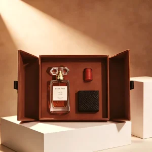 Custom Double Flip Perfume Gift Box Magnetic Foldable Rigid Packaging for Essential Oil Aromatherapy