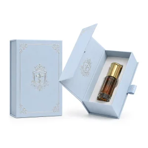 Custom Eco Friendly Magnetic Perfume Packaging Box Embossing UV Coating Kraft Corrugated Liner for Luxury Fragrance Bottles Gift