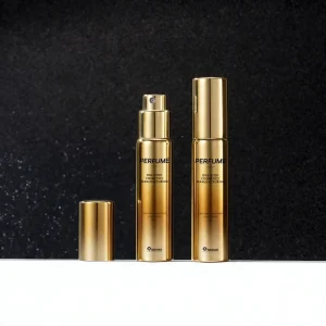 Custom Electroplating Silver Portable 15ml Travel Friendly Fine Mist Glass Vial Slim Fragrance Bottle with Sprayer Pump