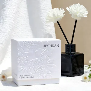 Custom Embossed White Rigid Art Specialty Paper Aromatherapy Candle Box for Cosmetic Skincare Luxury Packaging Gift Box