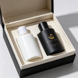 Custom Empty 100ml Matte White Glass Perfume Bottles with White Cylindrical Cap and Fine Mist Pump