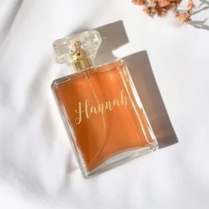 Custom Engraved Bridal Perfume Bottle Personalized Bridal Gift Luxury Engagement Gold Custom Labels for Bride Label