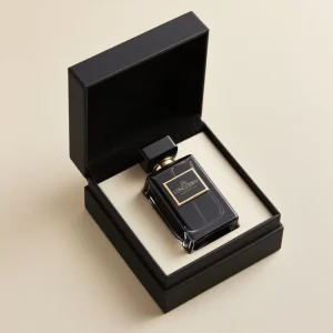 Custom Glass 100ml Men’s Perfume Bottle 50ml Crimp Square Black Perfume Empty Bottle with Box