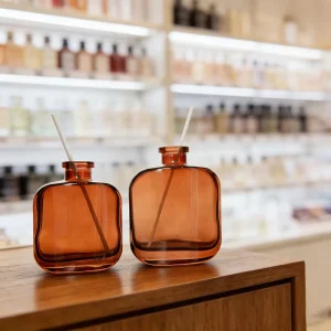 Custom Glass Aromatherapy Fragrance Sticks Bottle Square Glass Empty Diffuser Bottle