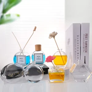 Custom Glass Perfume Aromatherapy Home Fragrance Room Air Reed Diffuser Bottle