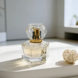 Custom Hexagonal Unisex Perfume Bottle Packaging 30ml Luxury Glass Perfume Bottles with Luxury Cap