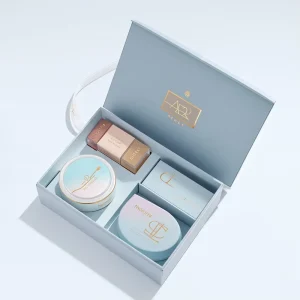 Custom High End Cosmetic Rigid Cardboard Boxes Recycled Materials Embossing Luxury Skincare Packaging Custom Logo