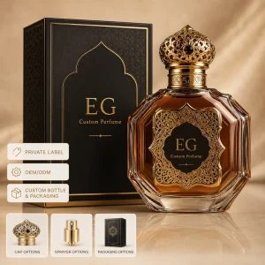 Custom High Quality Dubai Arabic Perfume Private Label Oud Amber Musk Fragrance OEM ODM Long Lasting Luxury Perfume Bottle Cap