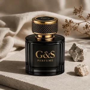Custom Label 30 ml 50 ml Empty Black Perfume Packaging Glass Spray Perfume Bottle with Gold Cup