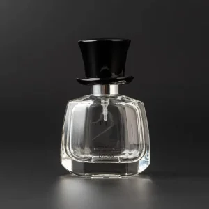 Custom Label 30ml Glass Empty Perfume Spray Bottle with Black Cap