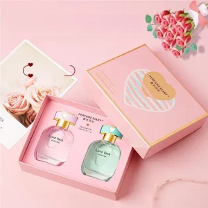 Custom Label Love Lucky Valentine’s Day Two Packs Flower and Fruit Fragrance Perfume Gift Sets