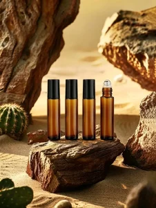 Custom Logo 10ml Pink Cylinder Glass Roll-On Bottles for Essential Oil & Perfume Refillable with Custom Packaging Box