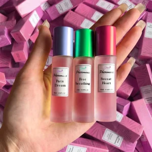 Custom Logo 10ml Travel Size Sweet Floral Fruity Woody Unisex Ball Roller Essential Oil Roll on Pheromone Perfume