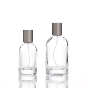Custom Logo 30ml 50ml 100ml Men’s Glass Perfume Spray Bottles Thick Bottom Cylinder Empty Cosmetic Container for Screen Printing