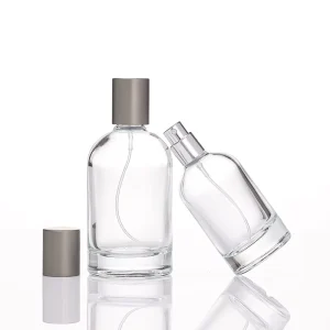 Custom Logo 30ml 50ml 100ml Men’s Glass Perfume Spray Bottles with Thick Bottom Cylinder Empty Cosmetic Container Mist Sprayer