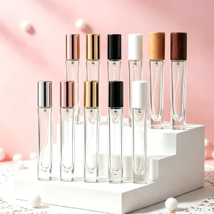 Custom Logo 3ml 5ml 10ml Square Round Empty Clear Glass Fragrance Spray Containers Refillable Travel Sample Perfume Bottle